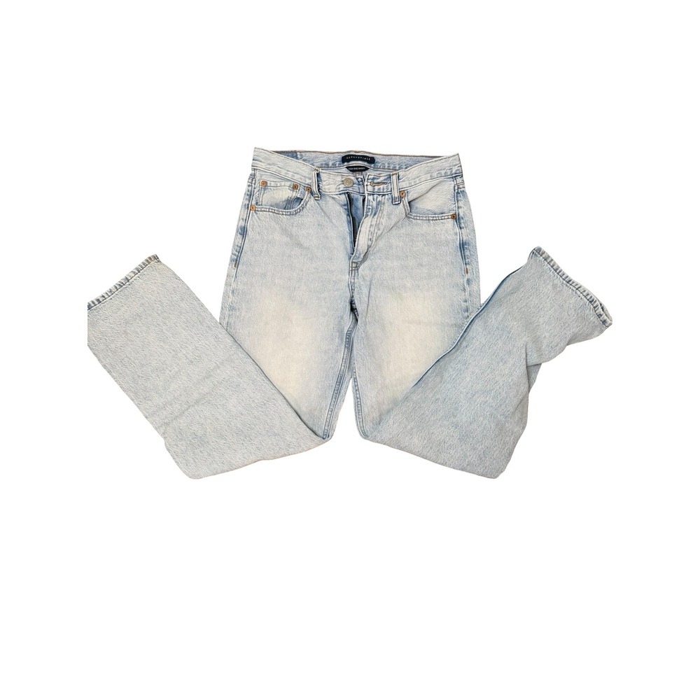 Aeropostale High Rise Baggy Jeans Light Wash Denim Wide Leg 4 Reg